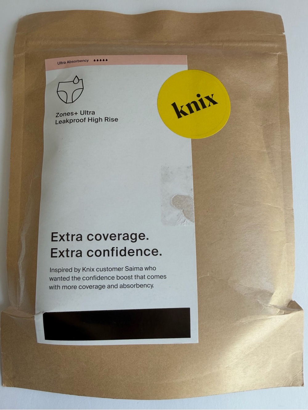 Knix Ultra High Rise Black extra coverage black Large New
